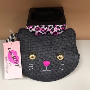 NWT! Betsey Johnson Black Cat Wristlet 🖤🎃🧡